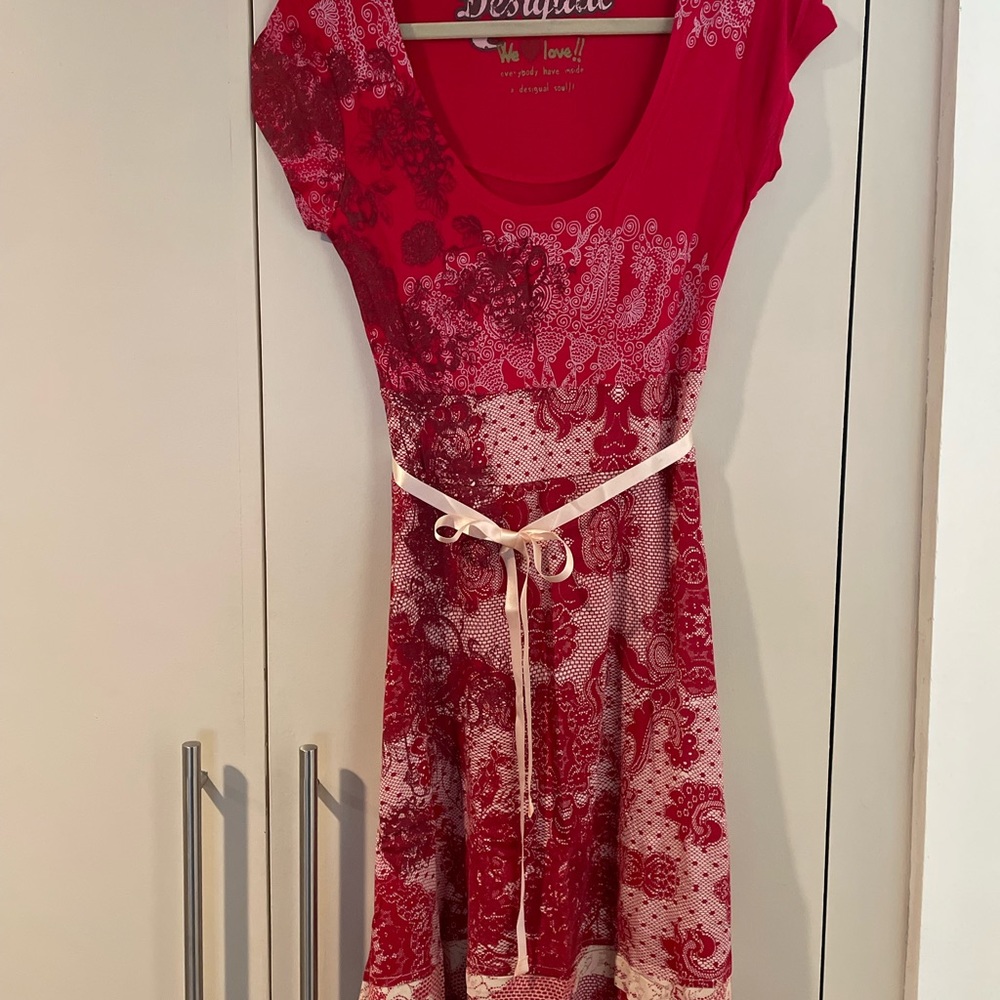 Red desigual dress